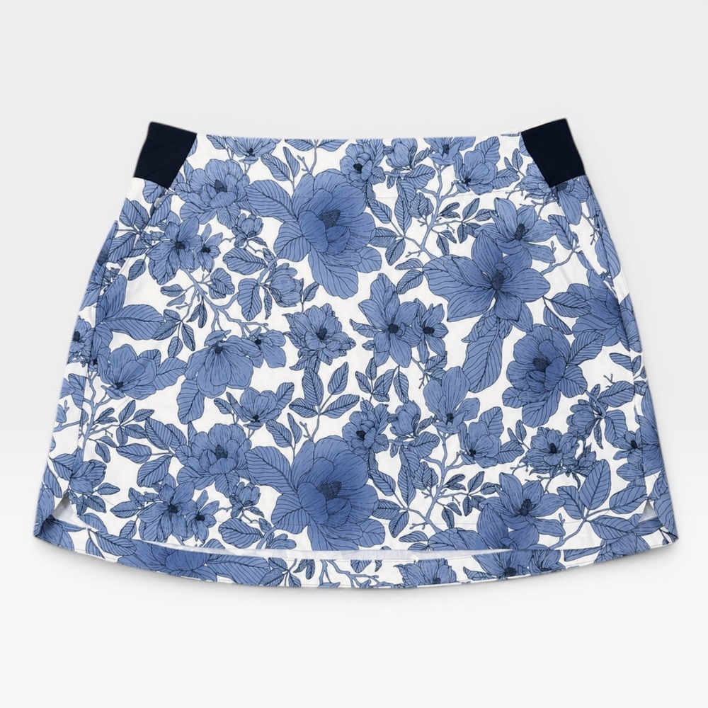 WALTER HAGEN P11 Lightweight Core Skort Womens XL Blue Floral Golf Tennis